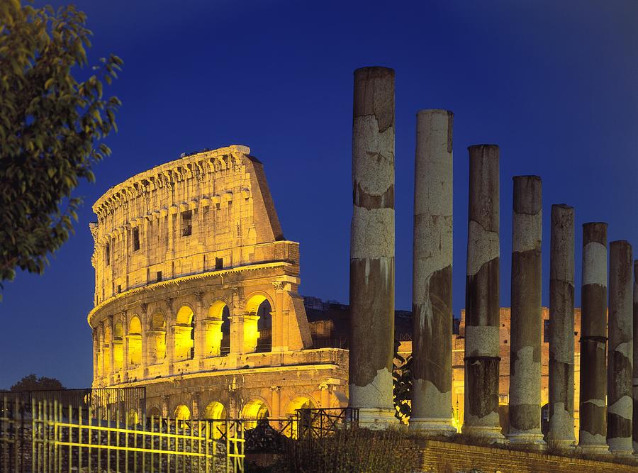 Rome, Coliseum At Night, Italy #2 Digital Art by Giovanni Simeone