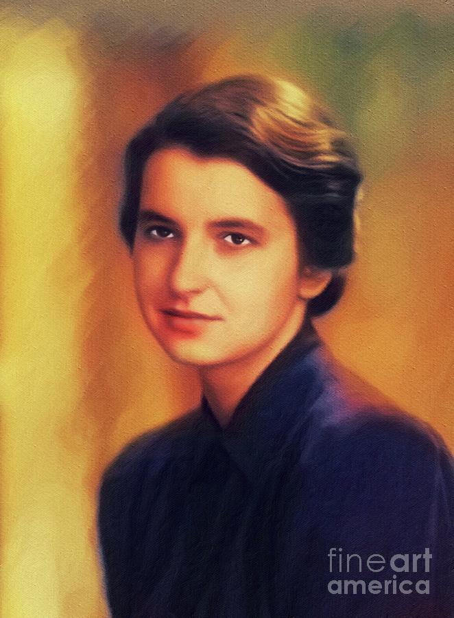Vintage Painting - Rosalind Franklin, Famous Scientist #2 by Esoterica Art Agency
