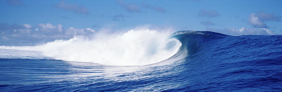 Nature Photograph - Rough Waves In The Sea, Tahiti, French #2 by Panoramic Images