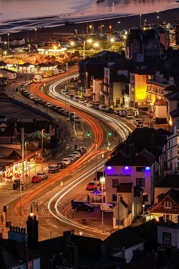 Rush Hour In The City Of Hastings, England. Photograph