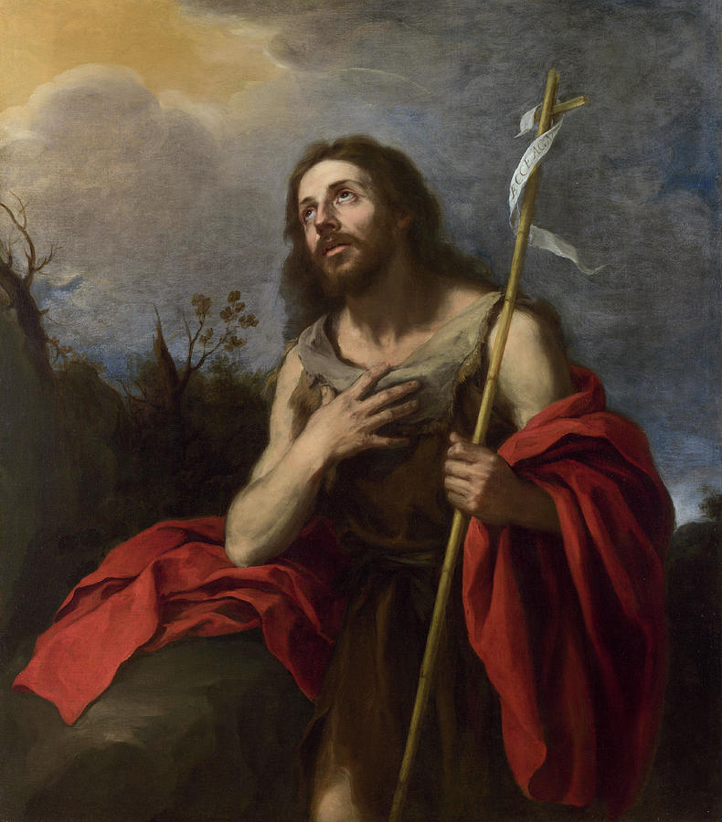 John The Baptist Painting - Saint John the Baptist in the Wilderness #2 by Bartolome Esteban Murillo