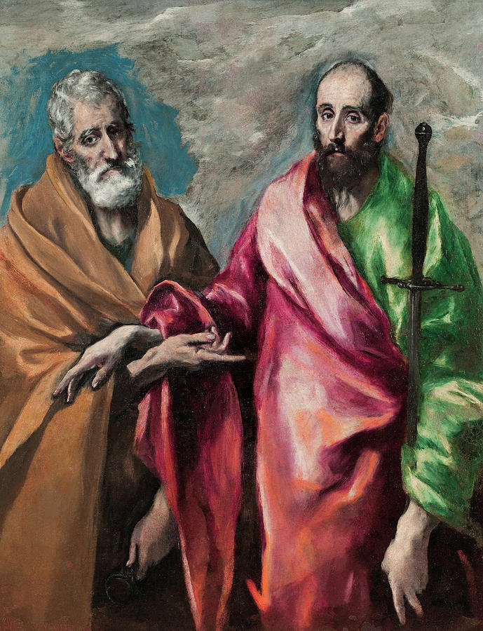 El Greco Painting - Saint Peter and Saint Paul #2 by El Greco
