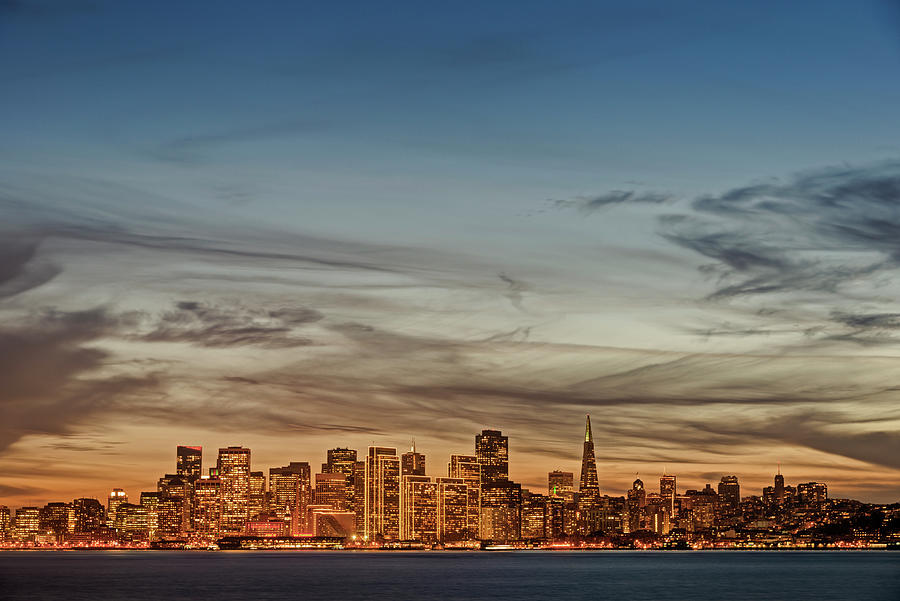 San Francisco Skyline At Dusk #2 Photograph by Thomas Winz
