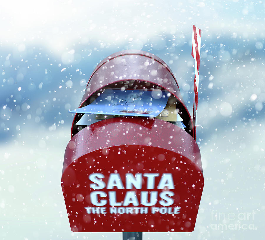 Santa Claus Digital Art - Santa Mailbox #2 by Allan Swart