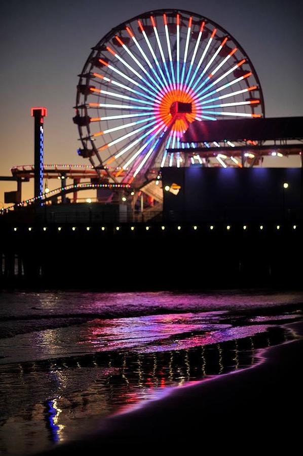 Santa Monica Pier With Waves Photograph by Stephen Albanese Santa Monica Pier With Waves Photograph by Stephen Albanese