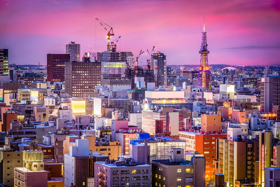 Sapporo, Japan Downtown Cityscape Photograph by Sean Pavone - Fine Art ...