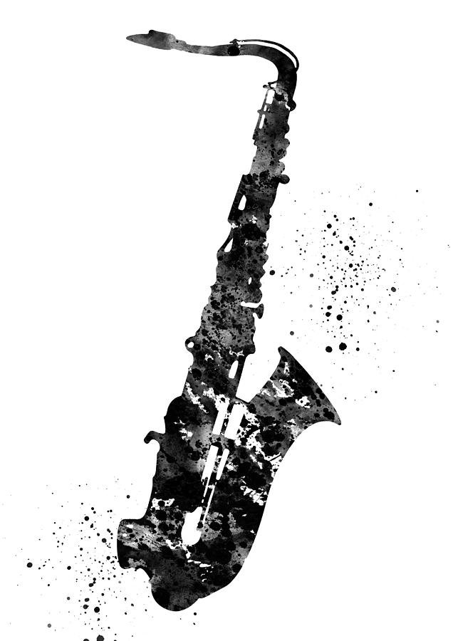 Saxophone Black Digital Art By Erzebet S Fine Art America