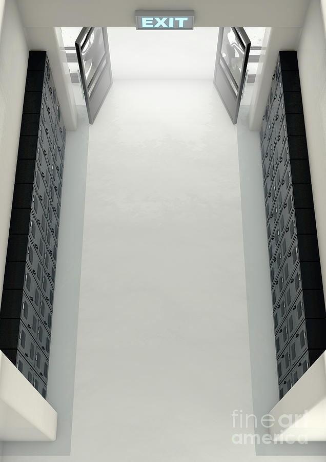 Locker Digital Art - School Locker Exit Way 2 by Allan Swart Locker Digital Art - School Locker Exit Way 2 by Allan Swart