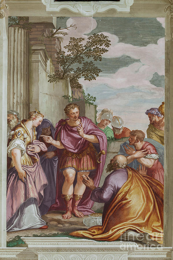 Italy Painting - Scipios Clemency, Main Hall, C.1565 by Giambattista Zelotti