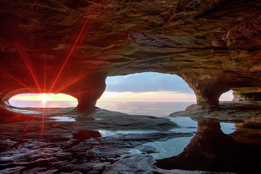 Sea Caves on Lake Superior Photograph by Alex Nikitsin - Fine Art America