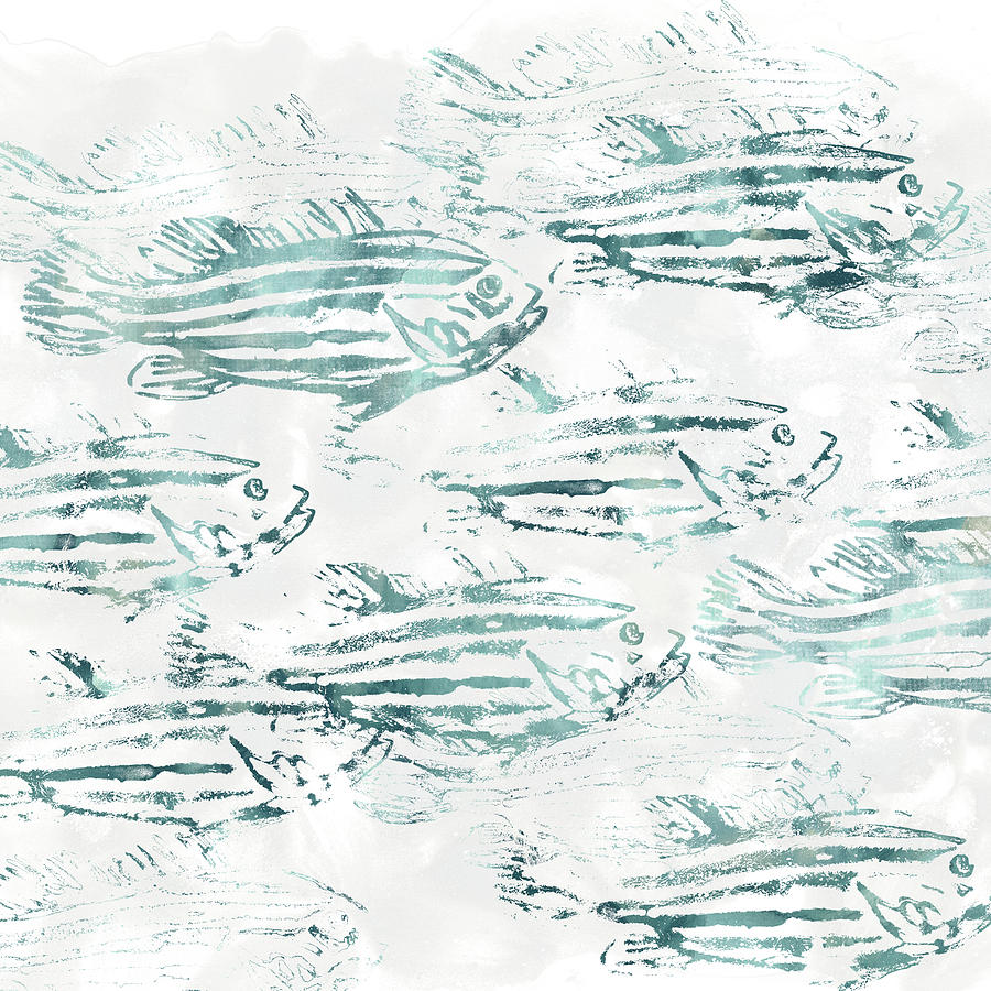 Animal Painting - Sealife Batik Iv #2 by June Erica Vess