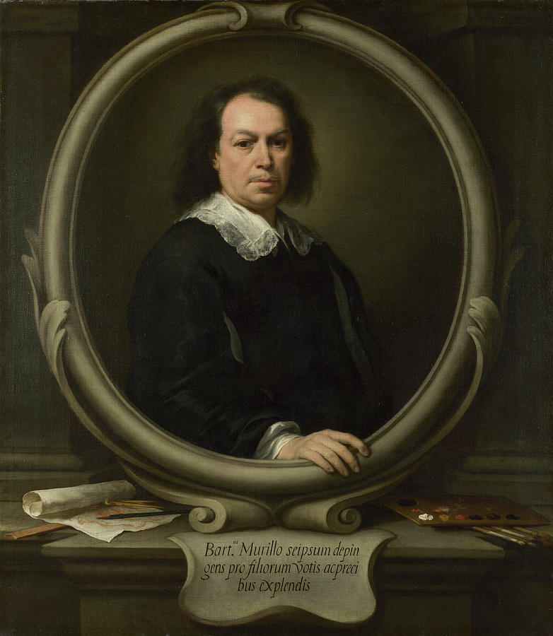 Portrait Painting - Self-portrait #2 by Bartolome Esteban Murillo