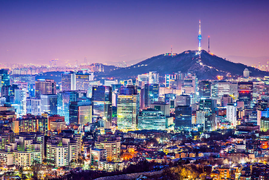 Cityscape Photograph - Seoul, South Korea City Skyline #2 by Sean Pavone