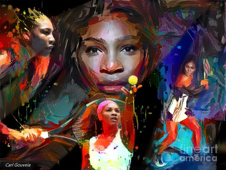 Serena Williams Mixed Media - Serena Williams #2 by Carl Gouveia
