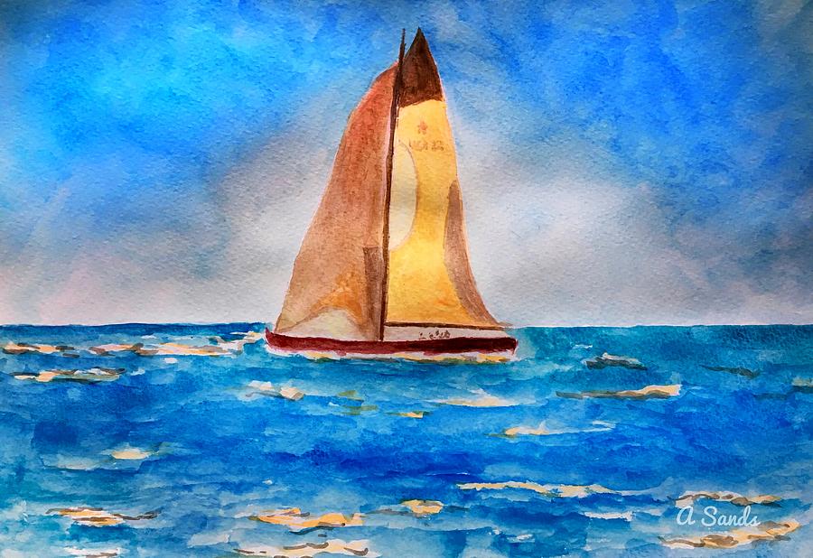 Setting Sail #2 Painting by Anne Sands