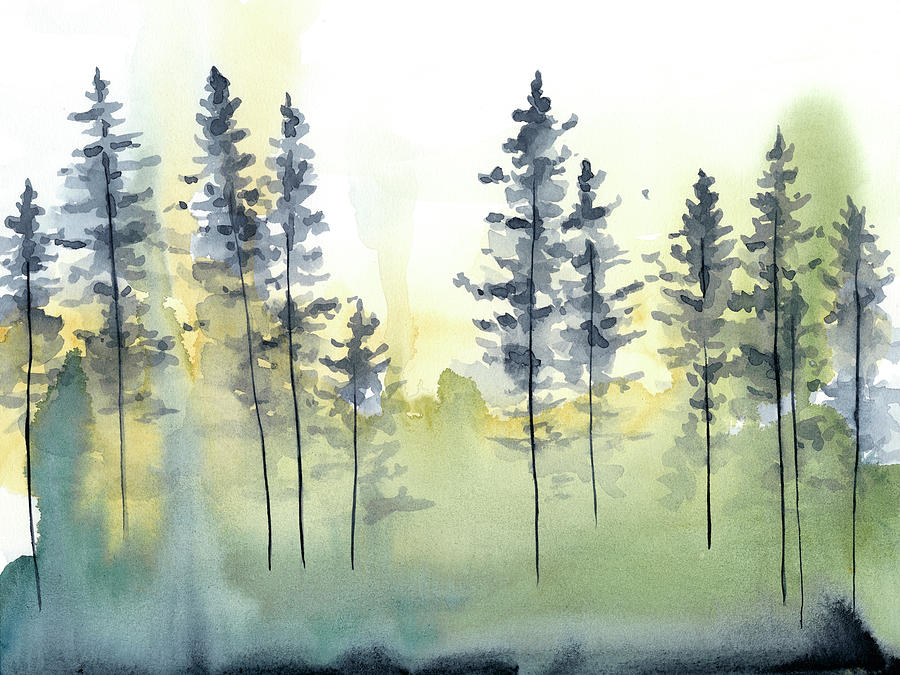 Shadow Forest II #2 Painting by Chariklia Zarris