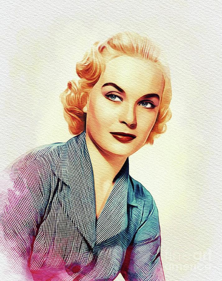 Hollywood Painting - Shirley Eaton, Carry On Films Cast #2 by Esoterica Art Agency