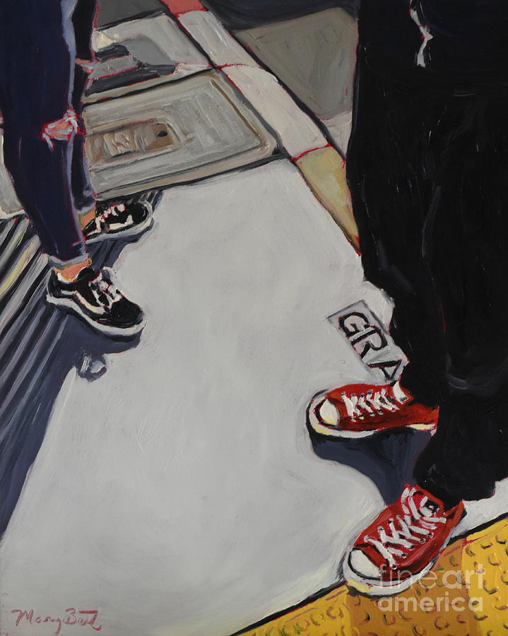 Shoes in the City #3 Painting by Mary Beth Harrison