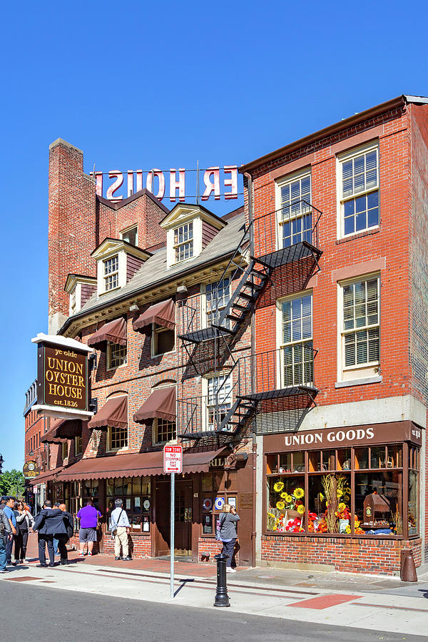 Shops On Union Street, Boston Ma #2 Digital Art by Lumiere