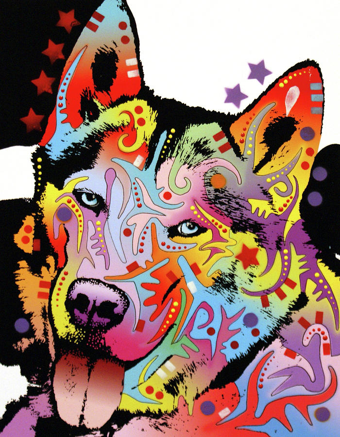 Animal Mixed Media - Siberian Husky #2 by Dean Russo