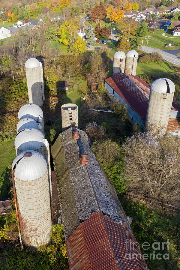 Silos On A Farm #2 by Jim West/science Photo Library