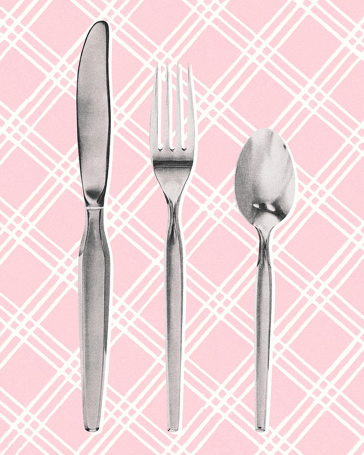 Vintage Drawing - Silverware #2 by CSA Images