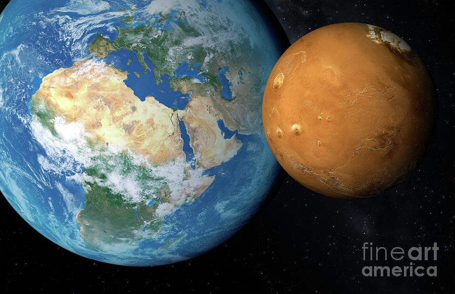 Size Of Earth To Mars