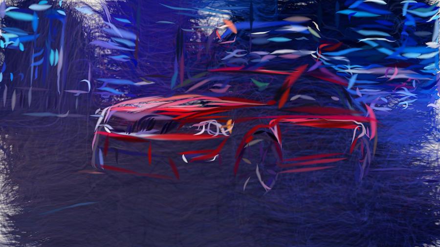 Skoda Octavia RS 230 Draw #2 Digital Art by CarsToon Concept