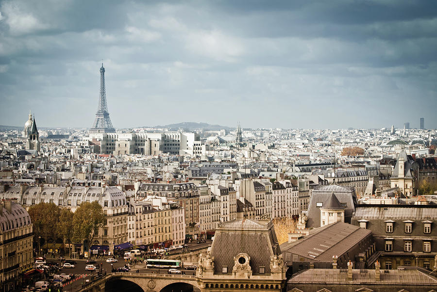 Skyline Paris France And The Eiffel #2 Photograph by Mundusimages