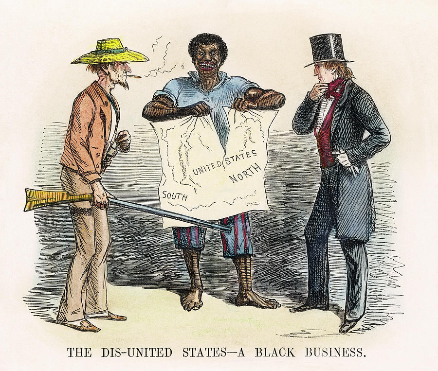 Slavery Cartoon, 1856 Drawing by Granger