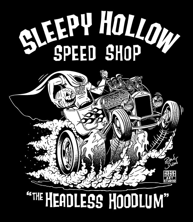 Halloween Digital Art - Sleepy Hollow Speed Shop #3 by Ruben Duran