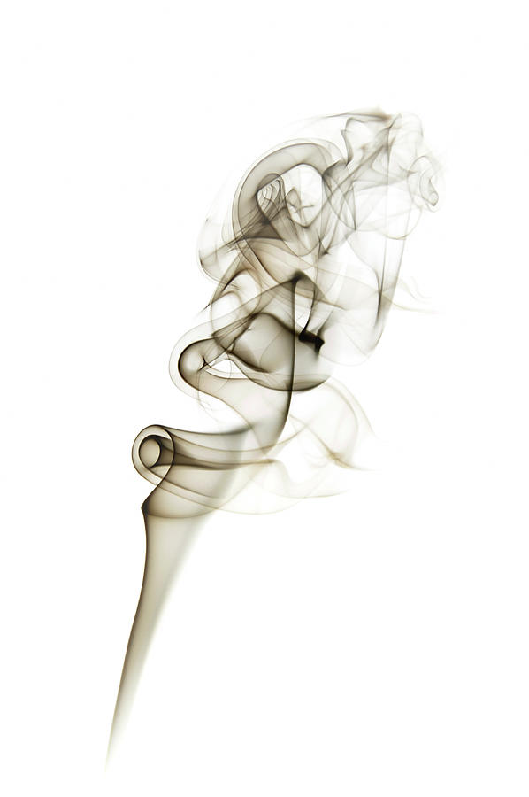 Smoke On White Background #2 Photograph by Gm Stock Films