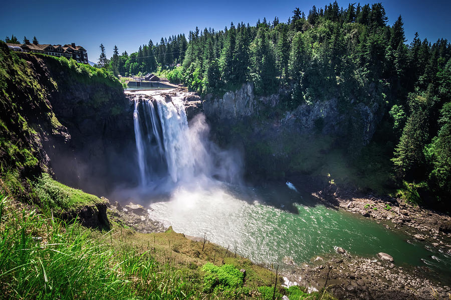 Snoqualmie Falls, famous waterfall in Washington, USA #2 Photograph by Alex Grichenko