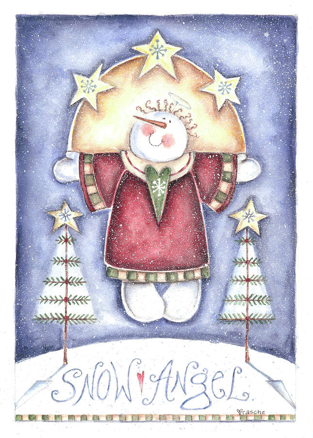 Snow Angel Painting - Snow Angel #2 by Shelly Rasche