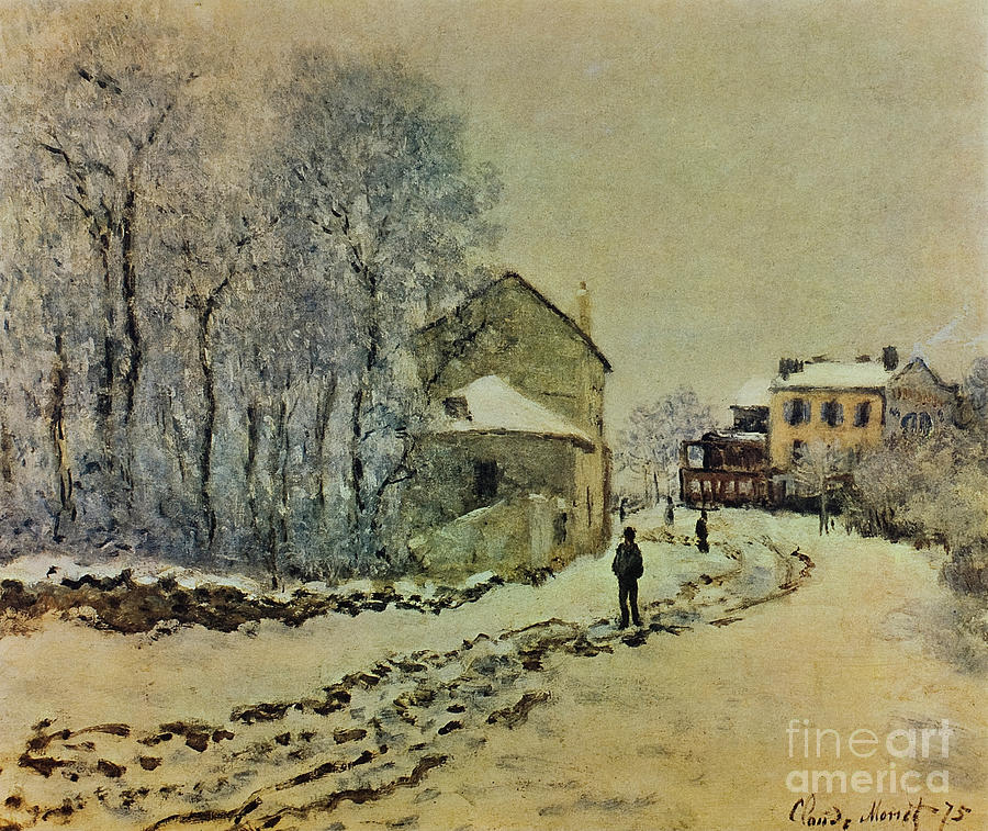 Snow In Argenteuil, 1875 Painting by Claude Monet