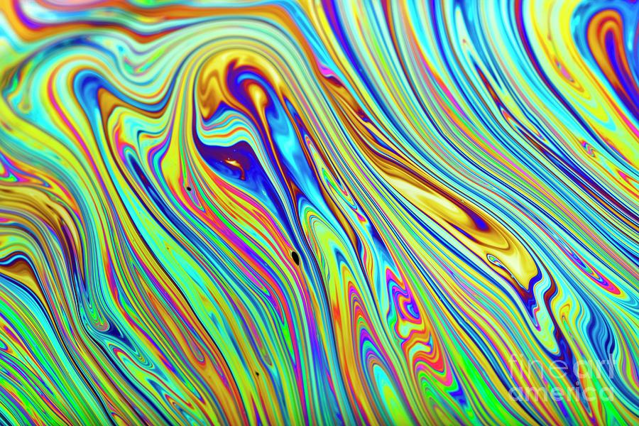 Soap Bubble Film Iridescence #2 Photograph by Dr Keith Wheeler/science Photo Library