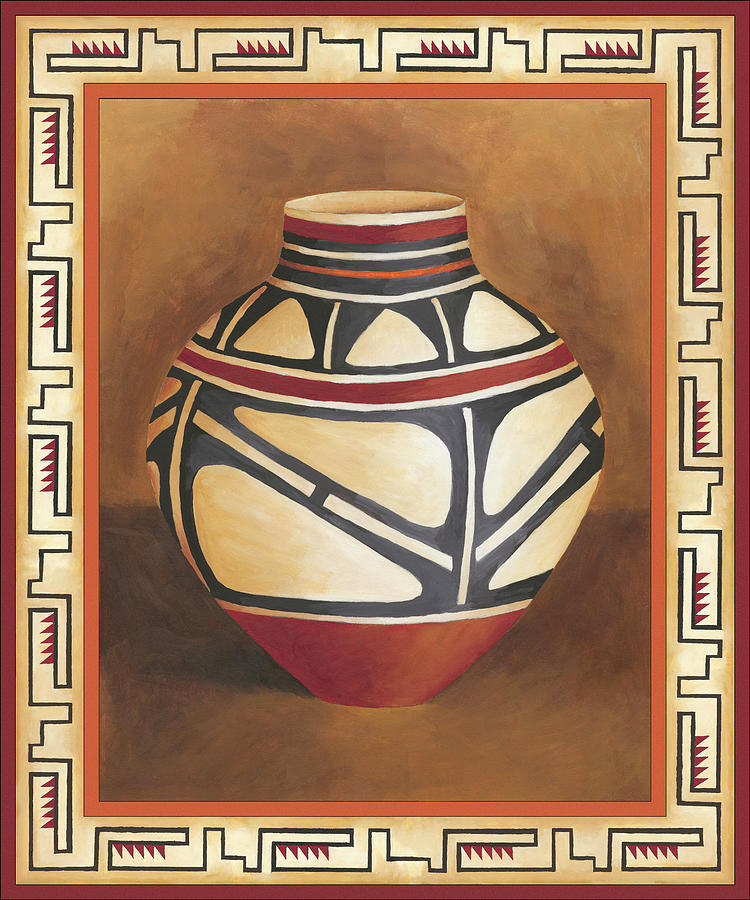 Pot Painting - Southwest Pottery I #2 by Chariklia Zarris