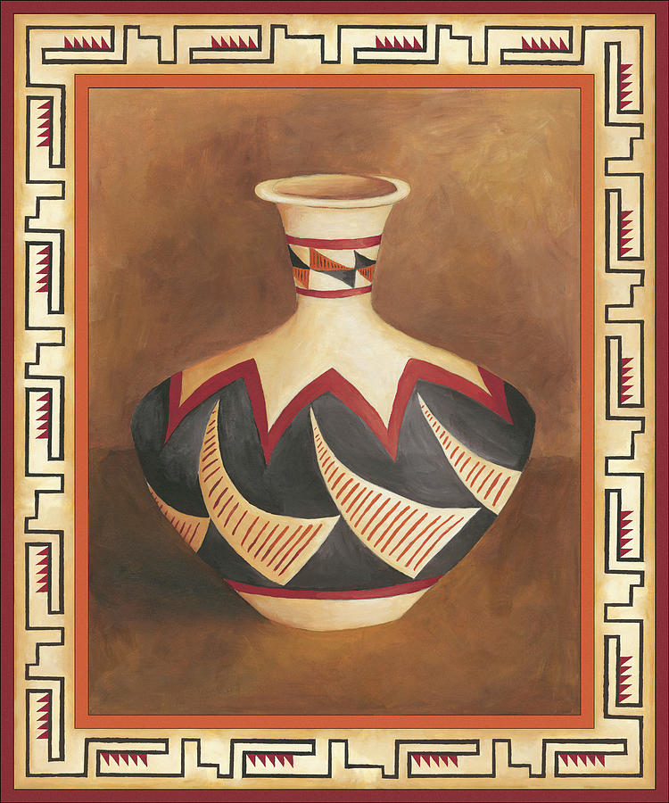 Pot Painting - Southwest Pottery II #2 by Chariklia Zarris
