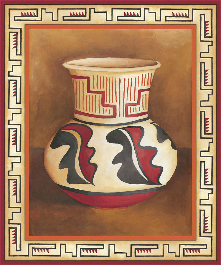 Pot Painting - Southwest Pottery IIi #2 by Chariklia Zarris