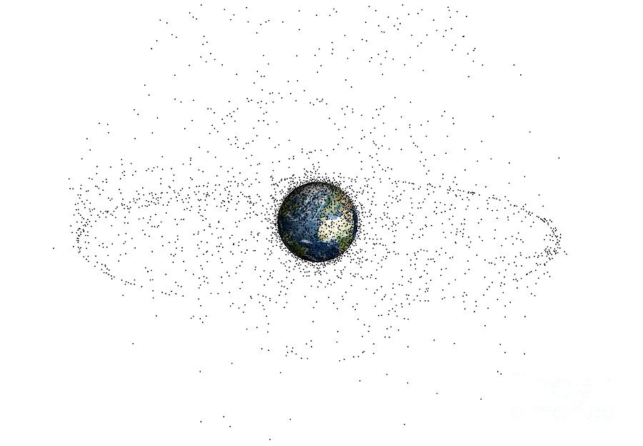 Space Junk Orbiting The Earth #2 Photograph by Mikkel Juul Jensen / Science Photo Library
