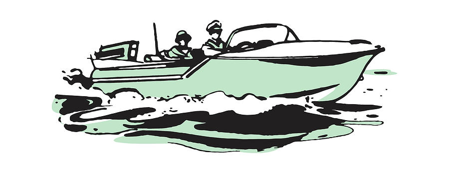 Summer Drawing - Speedboat #2 by CSA Images