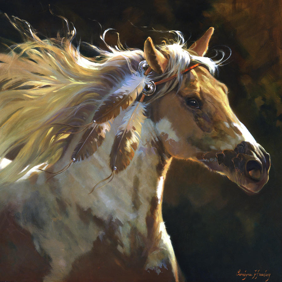 Spirit Horse Painting by Carolyne Hawley