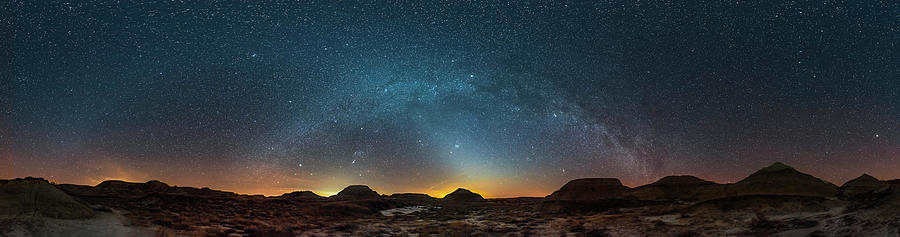 Spring Sky Panorama With Milky Way #2 Photograph by Alan Dyer