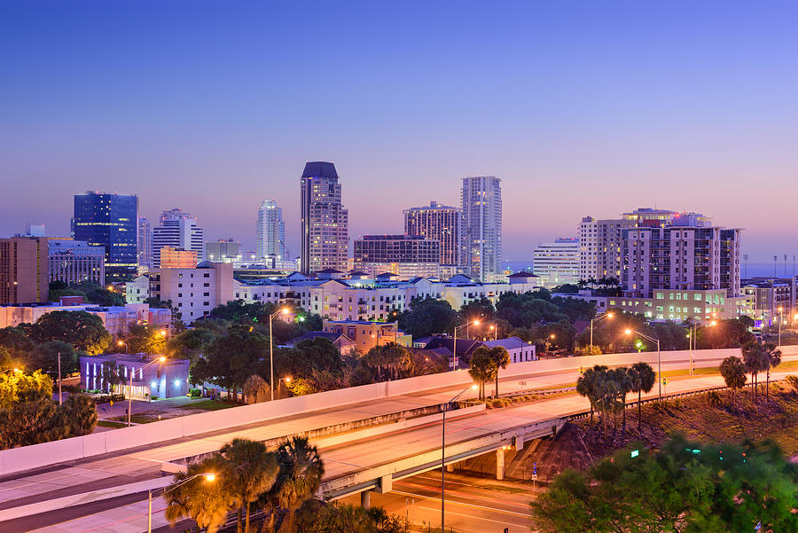 Cityscape Photograph - St. Petersburg, Florida, Usa Downtown #2 by Sean Pavone