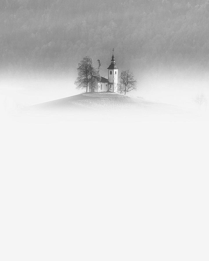 Black And White Photograph - St. Thomas Church #2 by Ales Krivec
