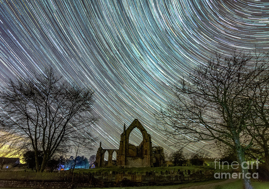 Star trails in Bolton Abbey #2 Photograph by Mariusz Talarek