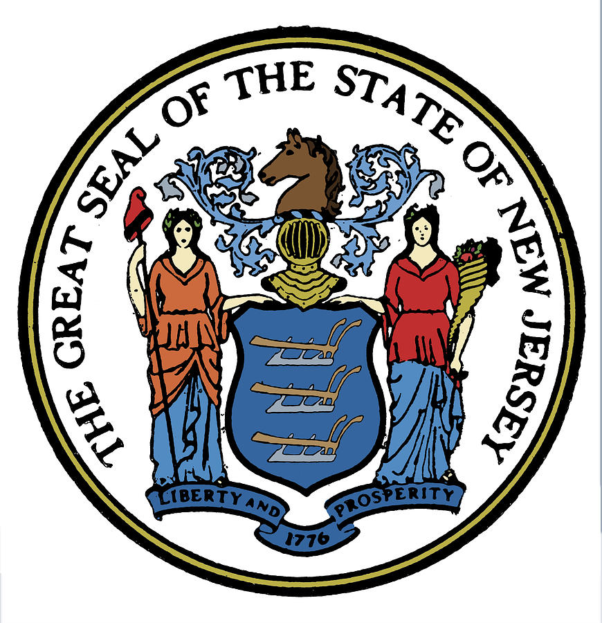 New Jersey State Seal #1 Drawing by Granger