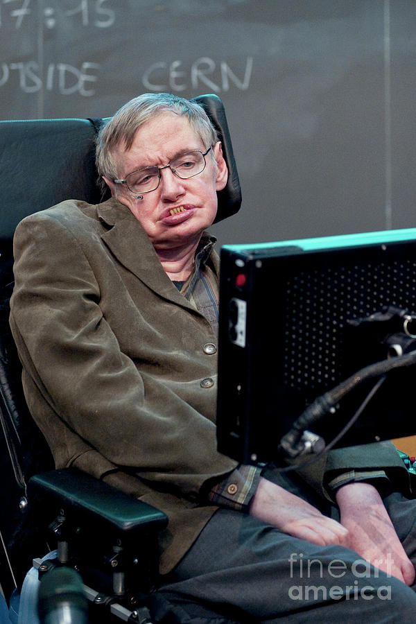 Stephen Hawking Lecturing At Cern In 2009 #2 Photograph by Cern/science Photo Library