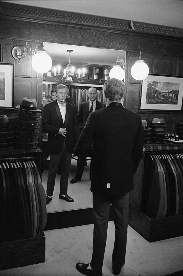Steve McQueen Shops For Suits #2 Photograph by John Dominis