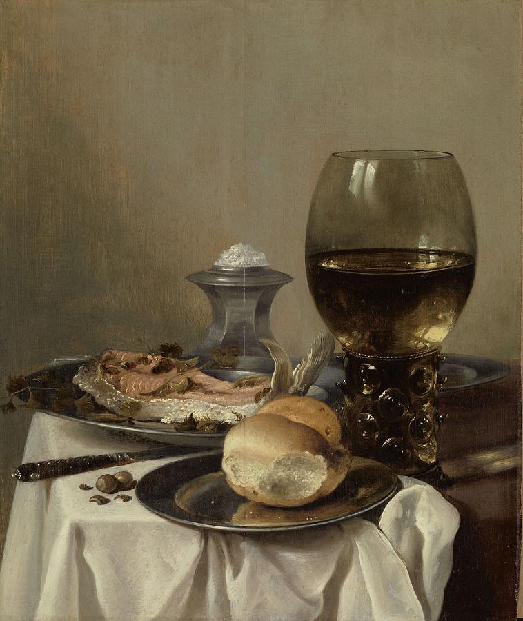 Still Life with a Salt. #2 Painting by Pieter Claesz